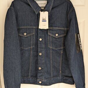 Calvin Klein Jeans with Acrylic patches Denim Jacket Men's XL NWT
